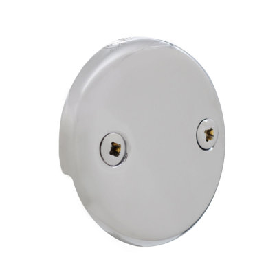 3-1/8" Two-Hole Bathtub Overflow Faceplate and Screws