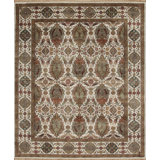 Silver Screen Hand Knotted Wool Area Rug in Ivory