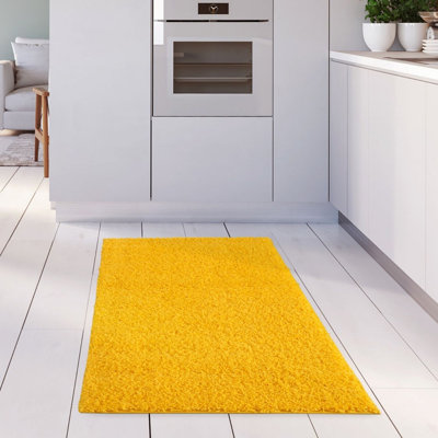 Myshaggy Collection Rugs Solid Design in Yellow