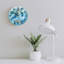 Horloge murale bleue 12 x 12