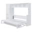 Grand lit escamotable mural avec placard et tiroirs-776883569