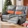 53.1'' Faux Leather Reclining Loveseat with Massage&Heat Function