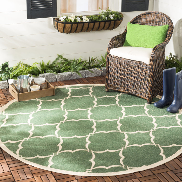 Bascom Geometric Hand Woven Indoor / Outdoor Area Rug
