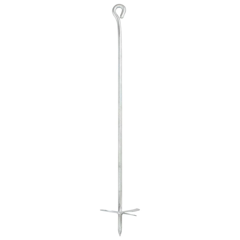 vidaXL Earth Anchors 3.9x23.6" Galvanised Metal
