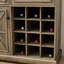 Armoire à vin rustique avec 2 tiroirs, amovible, tablettes de rangement, gris délavé pour la cuisine et la salle à manger