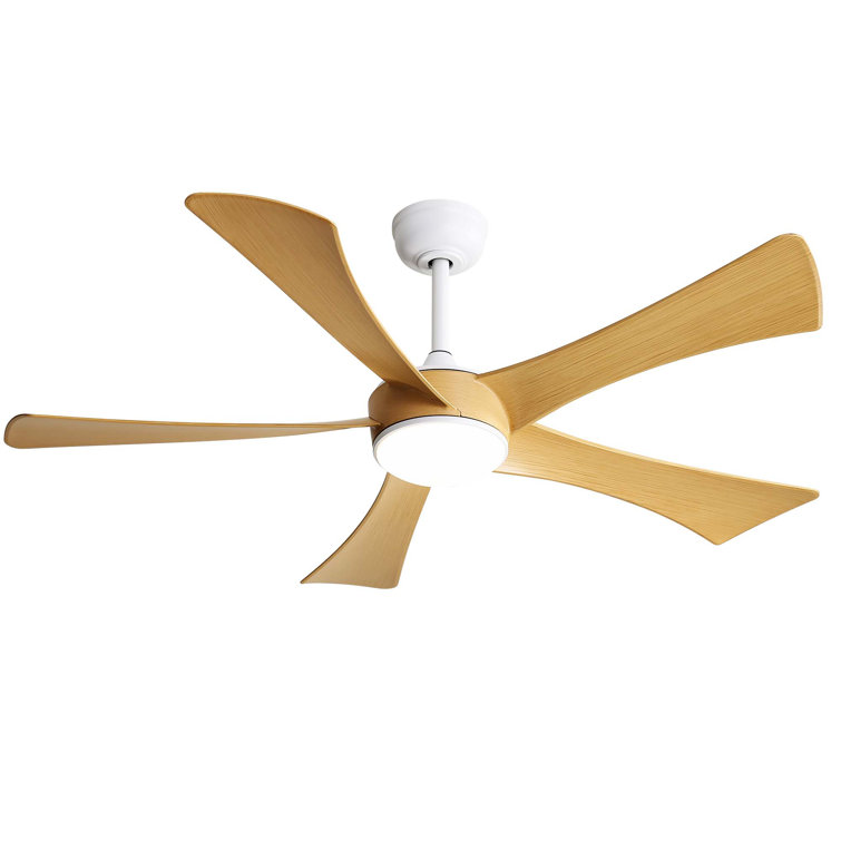 52 Inch Modern Ceiling Fan With 22W LED Light And Remote Control 5 ABS Blades For Living Room