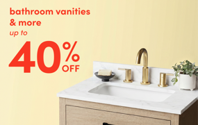 bathroom vanities & more on clearance