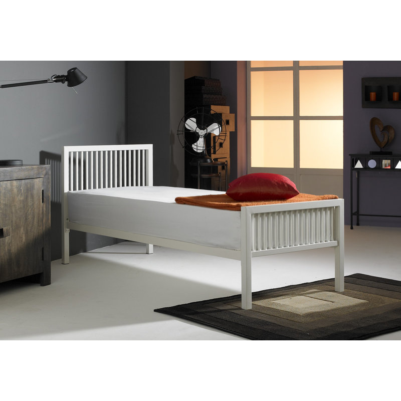 Linwood Metal Bed, Ivory/White, Small Single (2'6)