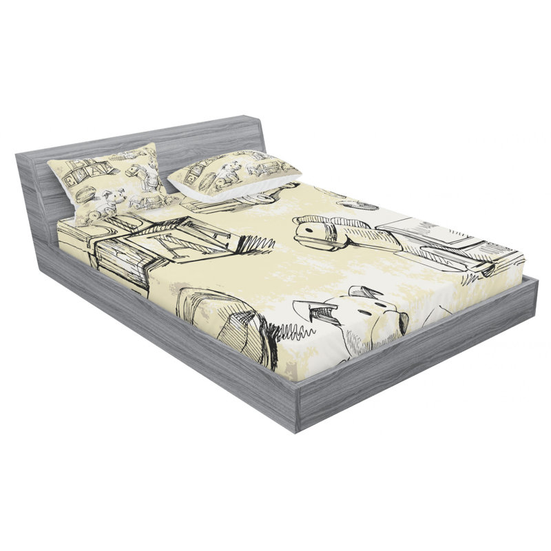 Microfiber Sheet Set, Queen Sheet Set with Fitted Sheet