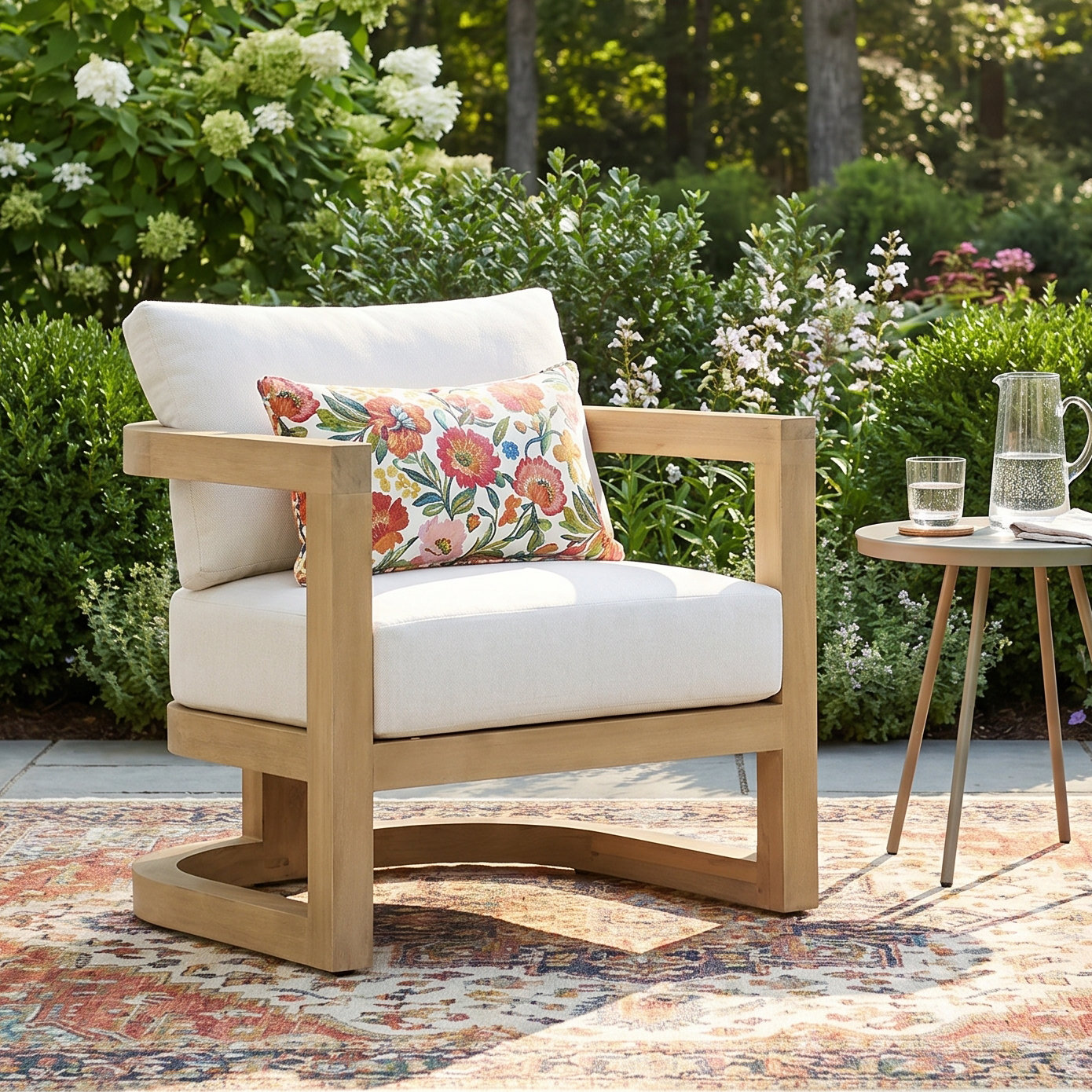 Emory Acacia Patio Lounge Chair