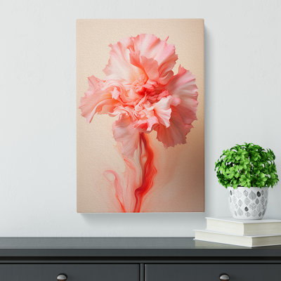 Carnation Flower Expressionism No.2 - Wrapped Canvas