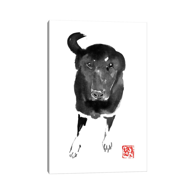 Chienne by Péchane - Painting on Canvas, 152.5 cm H x 101.5 cm W x 3.175 cm D, Wrapped Canvas