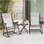 Ensemble de chaises berçantes 3 pièces Outsunny