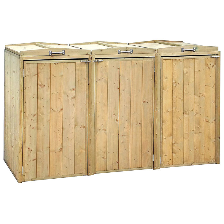Cumbie Wooden Triple Bin Store