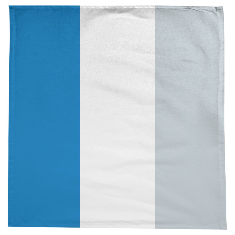 Nappe basket Orlando, Bleu / blanc / argent