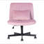 Fauteuil de bureau Velvet Criss Cross sans accoudoirs avec roulettes - polyvalent pour le bureau personnel, la méditation et le maquillage