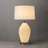 Santa Clara Bone Porcelain Table Lamp with Nightlight - 30", Weathered Brass and Walnut, 4-Way Rotary Switch
