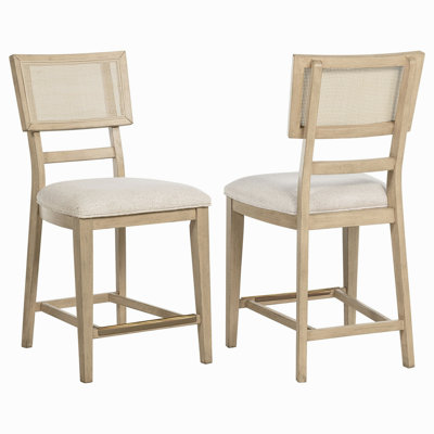 Ensemble de 2 chaises d'appoint en chêne beige Kimpton