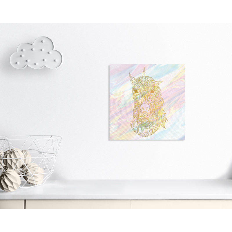 Dreaming licorne 2, H 24 po x l 24 po x P 1,5 po, Toile