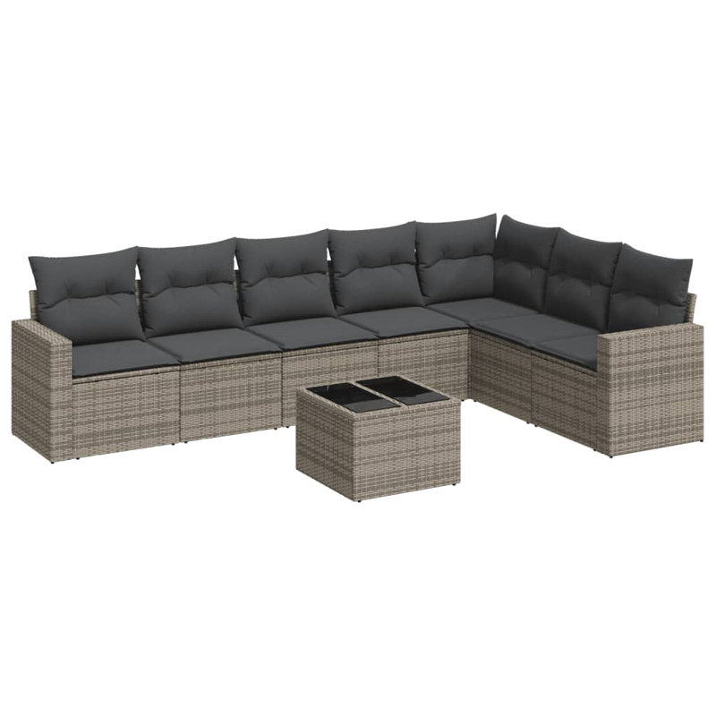 Grand canapé modulaire en rotin PE Vidaxl