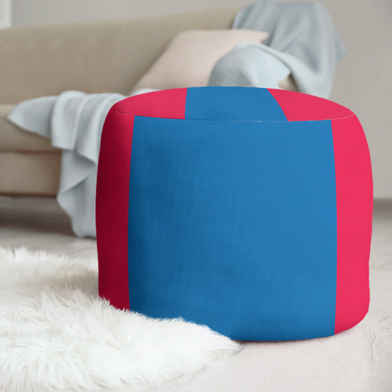 repose-pieds rond 20,5", Rouge / bleu / rouge