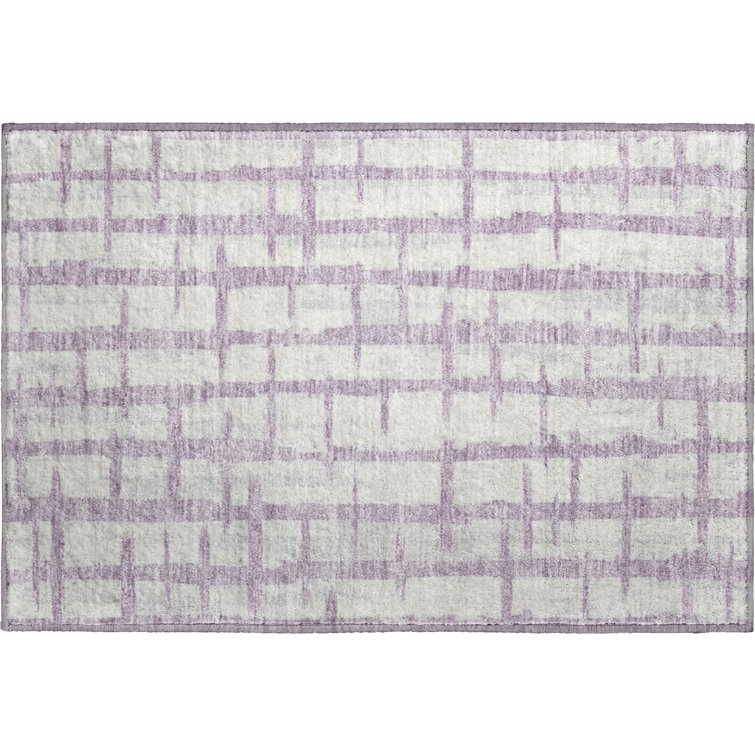 Premium Machine Washable Prisco Lavender Rug