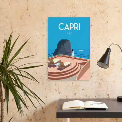 Capri - Adventure Advertisement Blue Capri Art