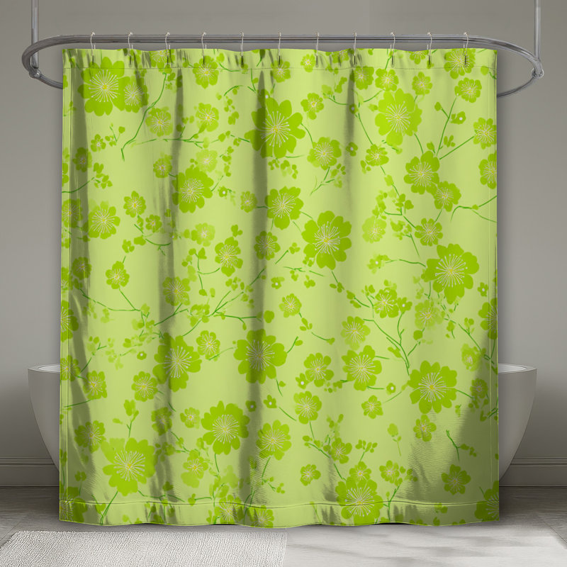 Rideau de douche floral - Boho bohémien, L 70 po x H 72 po
