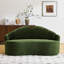 Deux places incurvées avec chenille, amovibles, confortables pour une assise à long terme, style rétro, appartements convenables en chenille, doux et doux, assise moyenne, idéal