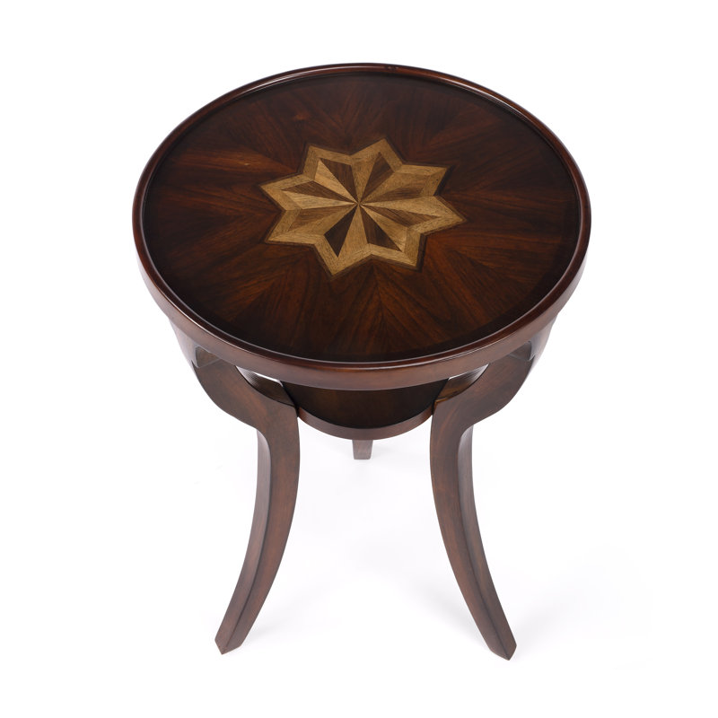 Dalton Round 15.75"W Side Table, Cherry