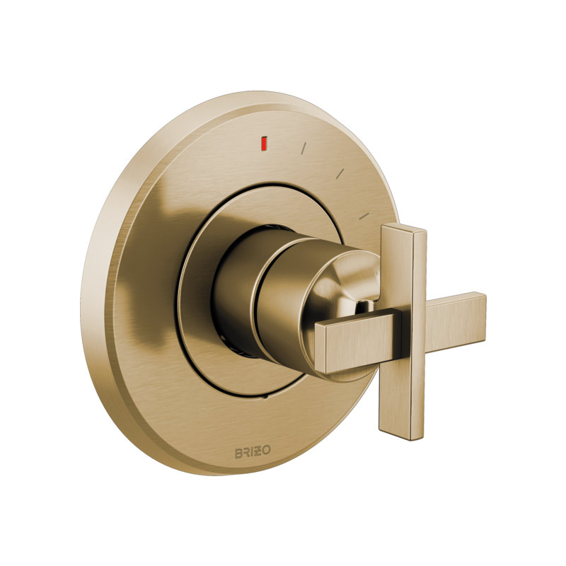 Levoir® Pressure Balance Valve Only Trim, Luxe Gold, Cross