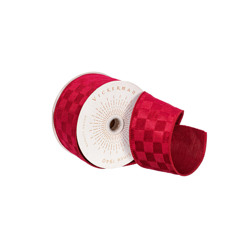 Vickerman 2.5"x10yd Crafted From Polyester, Measuring 2.5 Inches In Width And 10 Yards In Length, It's Perfect For A Variety Of Festive Projects. The Wired Edges Ensure Resilient Structure, Allowing The Ribbon To Maintain Its Shape Throughout The Season