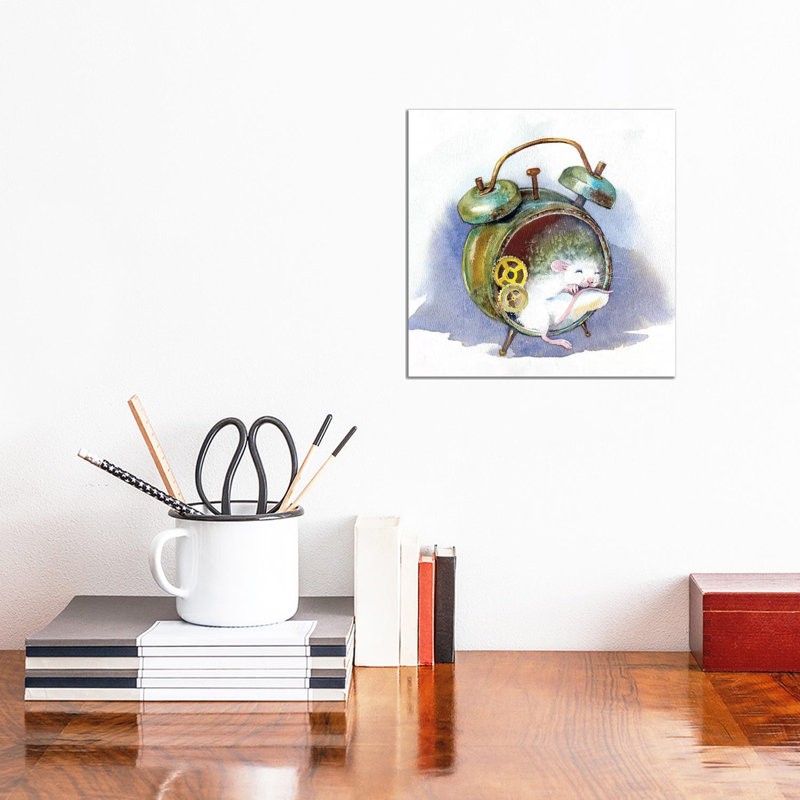 White Mouse by Marina Ignatova - Wrapped Canvas Print, 30.48 cm H x 30.48 cm W