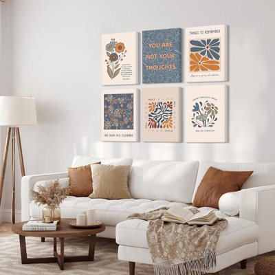 6 Piece Wrapped Canvas Wall Art