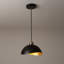 Luminaire suspendu grand Luna Bella - noir mat, laiton patiné-121349841