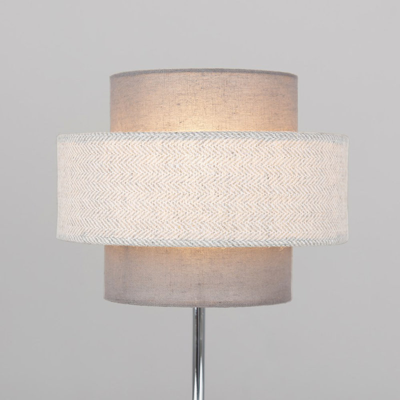 Bogaerts Metal Novelty Lamp, Dark Grey/Herringbone, Not Included
