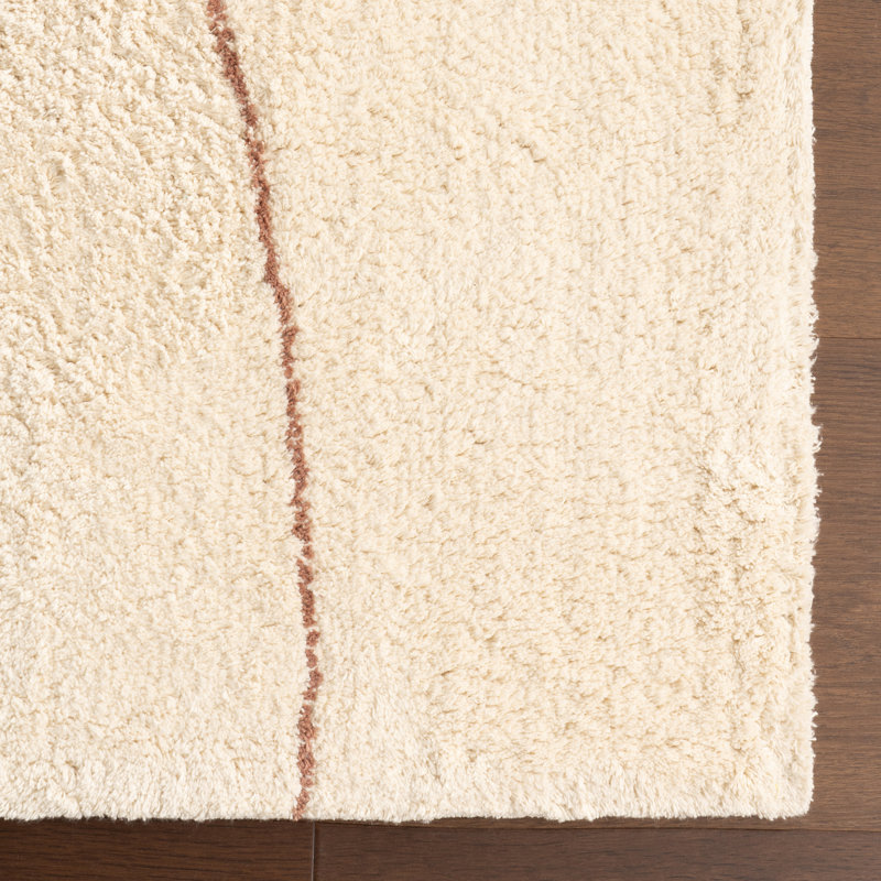 Tapis abstrait en coton Deepika, Rectangle 4 pi x 6 pi 4 po