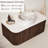 24"Bathroom Vanity with Sink,Wall-Mounted Cabinet with Ceramic Basin and Marble Top, Large Drawer-2091145151