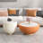 Cup Shape Leather Coffee Table-253217029