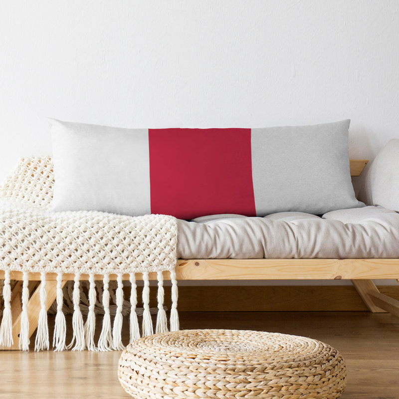 Polyester Medium Pillow, ivory/Red, Houston 