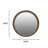 Round Wood Beaded Wall Mirror