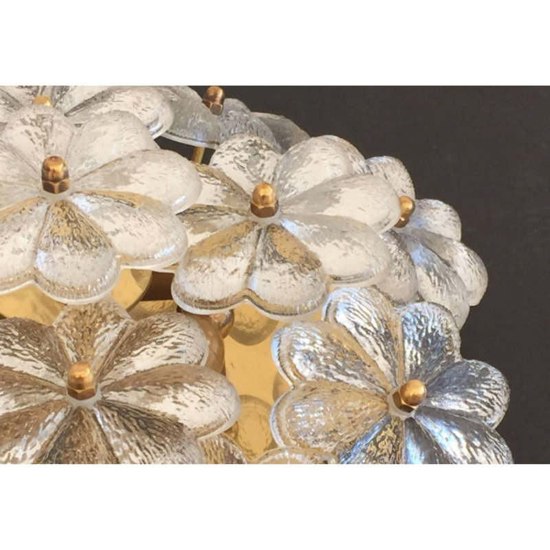 Lustre 16 lumières Murana, Laiton antique, Ambre, H 26 po x l 26 po x P 26 po
