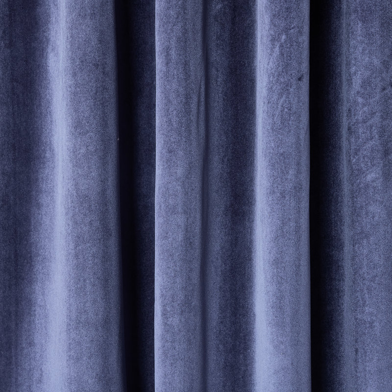 Donna Room Darkening Curtain Pair, Navy Blue, 27"W x 96"L