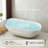 63" x 29.5" Freestanding Soaking Solid Surface Bathtub