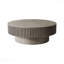 Table basse ronde 39,37 po avec rangement en bois massif plaqué en bois massif, table basse moderne pour salon, chambre à coucher, appartement ou bureau, gris
