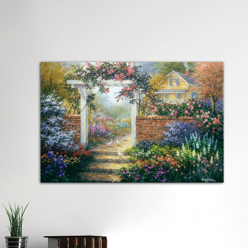 Rose Arbor - impression sur toile tendue, H 8 po x l 12 po x P 0,75 po