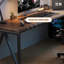 Bureau de direction en L en noyer massif avec tiroirs-217867534-217867570