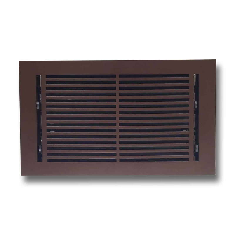 Couvercle de ventilation de registre de plancher en aluminium Elegance, Satin, H 4 po x l 10 po