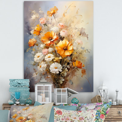 «Darb Beige Sunflowers», impression romantique sur toile