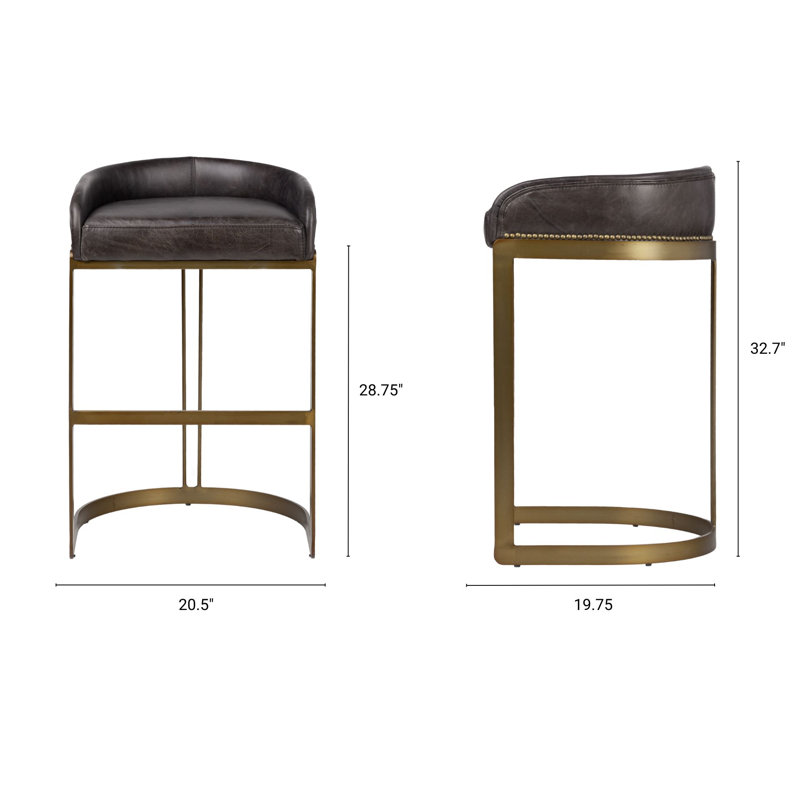 Hollyfield 29" Bar Stool, Brown, Bar Stool (29.75" Seat Height)